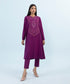 Women's Winter Unstitched Embroidered Dobby Purple 2 Piece Suit